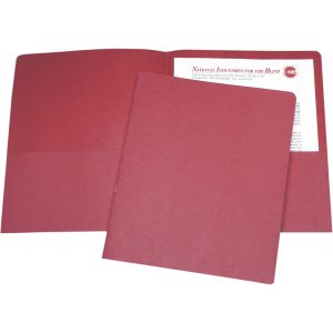 ABILITYONE Portfolios, Report Covers & Pocket Binders; Color: Red ; Overall Length: 11in ; UNSPSC Code: 44122011 7510015122415