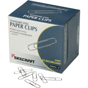 ABILITYONE Binder Clips; Color: Silver ; UNSPSC Code: 44122105 7510001614292