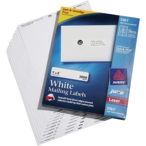ABILITYONE Mailing Label: 1" x 4", White 7530012898190