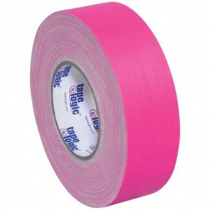 TAPE LOGIC Gaffers Tape: 50 yd Long, Fluorescent Pink T9874FP3PK