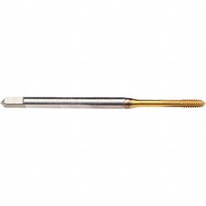 EMUGE Thread Forming Tap: #4-40 UNC, 2BX Class of Fit, Bottoming, Powdered Metal High Speed Steel, TiN Coated BU39Z700.5003