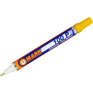 U-MARK Liquid Paint Marker: Yellow, Oil Base, Bullet Tip 10206FL