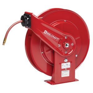 REELCRAFT Hose Reel with Hose: 3/8" ID Hose x 50', Spring Retractable HD76050 OLP