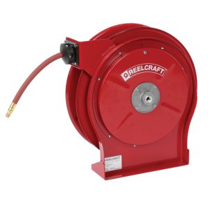REELCRAFT Hose Reel with Hose: 1/2" ID Hose x 50', Spring Retractable A5850 OLP