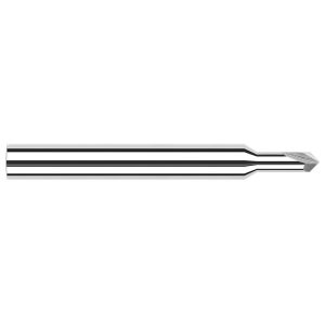 HARVEY TOOL Chamfer Mill: 3/32" Dia, 1/8" Shank Dia, 90 deg, 2 Flute, Solid Carbide, Single End 995345
