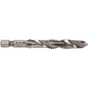 GREENLEE Combination Drill Tap: 3/8-16, 2 Flutes, High Speed Steel DTAP3/8-16