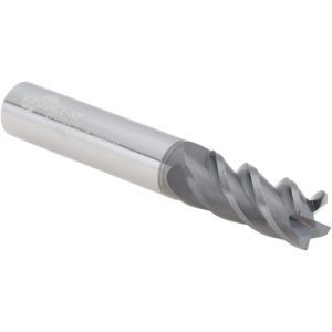 SUPERMILL Corner Radius End Mill: 3/8" Dia, 7/8" LOC, 0.0150" Radius, 4 Flute, Solid Carbide 5253729