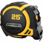 KOMELON Tape Measure: 25' Long, 1-1/4" Width, High-Visibility Yellow & White Blade 93425