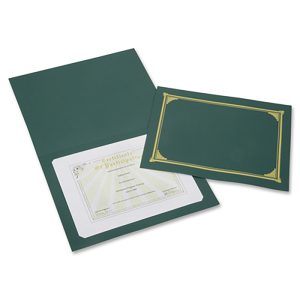 ABILITYONE Certificate & Document Holder: Green 7510016272961