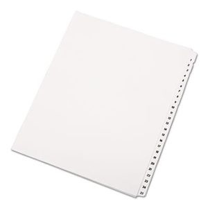 ABILITYONE Tabs, Indexes & Dividers; Divider Type: Tab Divider ; Color: White ; Divider Color: White ; Tab Titles: 1-25 ; Tab Color: Black; White ; Number Of Tabs: 25 7530014072250