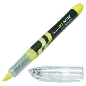 ABILITYONE Highlighter: Yellow, Water Base, Chisel Tip 7520014612662