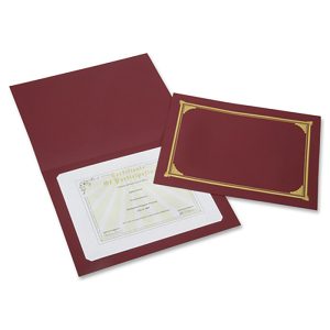 ABILITYONE Certificate & Document Holder: Burgundy 7510016272958