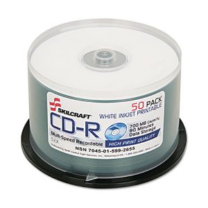 ABILITYONE Office Machine Supplies: CD-R Disc, Black & Gray 7045015992655