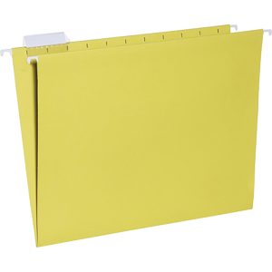 ABILITYONE Hanging File Folder: Letter, Yellow 7530013649501