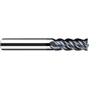 FRAISA Corner Radius End Mill: 1/8" Dia, 5/16" LOC, 0.0100" Radius, 4 Flute, Solid Carbide P15845188