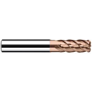 FRAISA Corner Radius End Mill: 6.00 mm Dia, 13.00 mm LOC, 0.50 mm Radius, 4 Flute, Solid Carbide H8507300