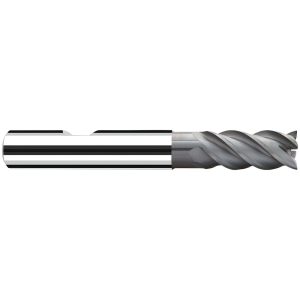 FRAISA Corner Radius End Mill: 1/4" Dia, 1/2" LOC, 0.0060" Radius, 4 Flute, Solid Carbide P98304312