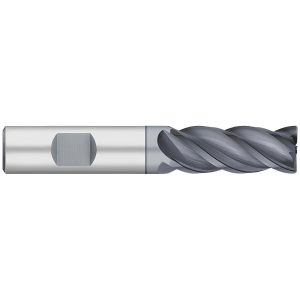TITAN USA Corner Radius End Mill: 5/8" Dia, 1-5/8" LOC, 0.0300" Radius, 4 Flute, Solid Carbide TC22831