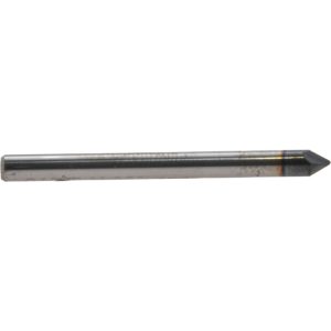 HARVEY TOOL Engraving Cutter: 60 &deg;, 1/8" Dia, Tip Radius Point, Solid Carbide 849008-C6
