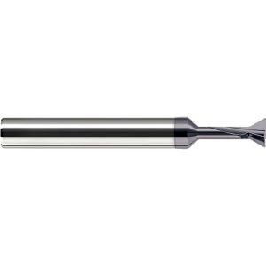 HARVEY TOOL Dovetail Cutter: 90 &deg;, 0.105" Cut Width, Solid Carbide 884624-C3