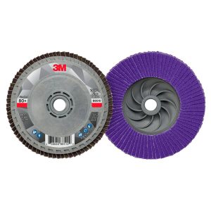 3M Flap Disc: 4-1/2" Dia, 80 Grit, Ceramic Alumina, Type 27 7100243876