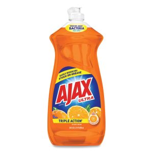 AJAX Dish Detergent, Liquid, Orange Scent, 28 oz Bottle, 9/Carton CPC44678CT