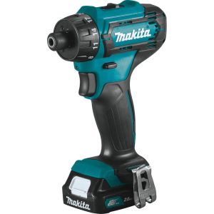 MAKITA Cordless Screwdriver: 12V, 1/4" Bit Holder, 1,700 RPM, 250 in/lb FD10R1