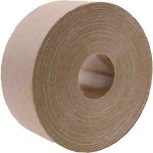 TAPECASE LTD Packing Tape: 2-3/4" Wide, 150 yd Long, Natural, Water-Activated Adhesive 888519098455