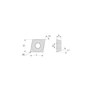 TUNGALOY Turning Insert: EPGT520L-W08 SH730, Carbide 6862156