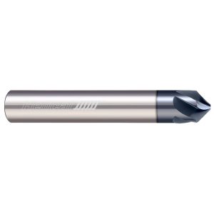 HELICAL SOLUTIONS Chamfer Mill: 3/8" Dia, 3/8" Shank Dia, 100 deg, 5 Flute, Solid Carbide, Single End 59813