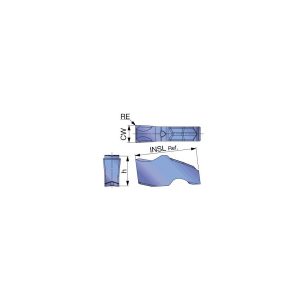 TUNGALOY Cutoff Insert: QGM3-020 AH7025, Carbide, 0.1180" Cutting Width 6841280