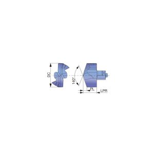 TUNGALOY Replaceable Drill Tips: DMH0472 AH9130, 12.00 mm Dia, 140 deg Point, AH9130 6758035
