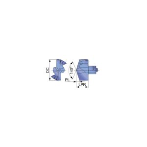 TUNGALOY Replaceable Drill Tips: DMP163 AH9130, 16.00 mm Dia, 140 deg Point, AH9130 6771237