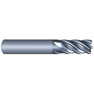 ARCH CUTTING TOOLS Corner Radius End Mill: 1/8" Dia, 1-1/2" LOC, 0.0100" Radius, 5 Flute, Solid Carbide 113-111-700-1250-010