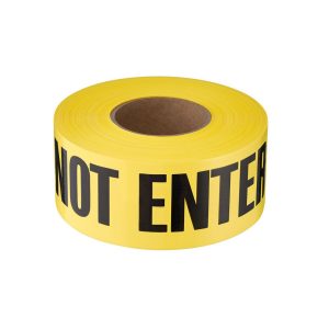 EMPIRE LEVEL Barricade & Flagging Tape; Tape Type: Tape; Marked; ANSI Warning ; Legend: Caution Do Not Enter ; Material: Plastic ; Thickness (mil): 2.50 ; Overall Length: 1000.00 ; Roll Length (Feet): 1000 77-1006