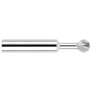 HARVEY TOOL Undercutting End Mill: 1/16" Dia, 2 Flute, 0.0312" Radius, Solid Carbide 940062