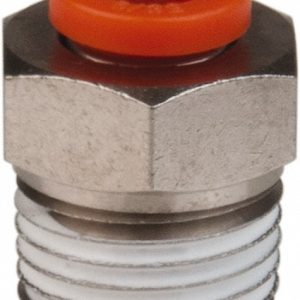 SMC PNEUMATICS Push-to-Connect Push-to-Connect Fitting: Connector, NPT, 1/4" OD KQ2H07-33NS