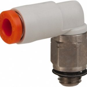 SMC PNEUMATICS Push-to-Connect Push-to-Connect Fitting: Elbow, #10-32 Thread, UNF, 1/4" OD KQ2L07-32N