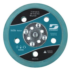 DYNABRADE Air Orbital Sanders; Pad Shape: Round ; Backing Pad Type: Hook & Loop ; Pad Width (Inch): 5 ; Number Of Vacuum Holes: 5 ; UNSPSC Code: 27131500 54334