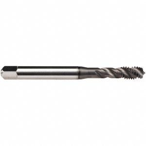 EMUGE #4-40 UNC, 4 Flute, 45&deg; Helix, Bottoming Chamfer, GLT-1 Finish, High Speed Steel Spiral Flute STI Tap BU51C410.5611