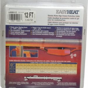 EASYHEAT 12' Long, Preassembled, Fixed Length, Fixed Wattage, Protection Heat Cable AHB112A