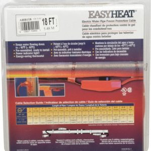 EASYHEAT 18' Long, Preassembled, Fixed Length, Fixed Wattage, Protection Heat Cable AHB-118