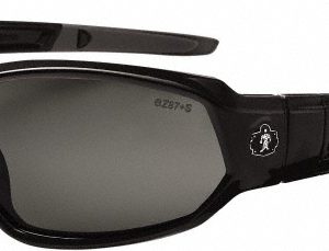 ERGODYNE Safety Glasses: Scratch-Resistant, Polycarbonate, Smoke Lenses, Full-Framed 56031