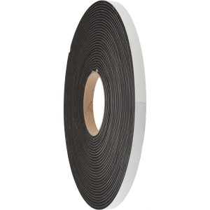 D.A.R. INDUSTRIAL PRODS. INC. Roll: Closed Cell, Neoprene-Blend Spring Rubber, 1/2" Wide, Black 31943566