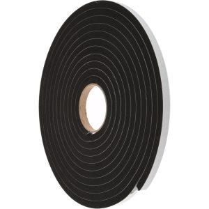 D.A.R. INDUSTRIAL PRODS. INC. Roll: Closed Cell, Neoprene-Blend Spring Rubber, 1/2" Wide, Black 31943608