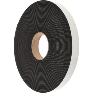 D.A.R. INDUSTRIAL PRODS. INC. Roll: Closed Cell, Neoprene-Blend Spring Rubber, 1" Wide, Black 31943681
