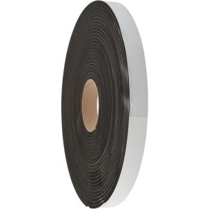D.A.R. INDUSTRIAL PRODS. INC. Roll: Closed Cell, Neoprene-Blend Spring Rubber, 1" Wide, Black 31943699