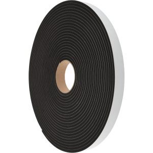 D.A.R. INDUSTRIAL PRODS. INC. Roll: Closed Cell, Neoprene-Blend Spring Rubber, 1" Wide, Black 31943707