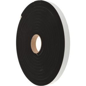 D.A.R. INDUSTRIAL PRODS. INC. Roll: Closed Cell, Neoprene-Blend Spring Rubber, 1" Wide, Black 31943723