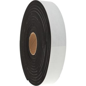 D.A.R. INDUSTRIAL PRODS. INC. Roll: Closed Cell, Neoprene-Blend Spring Rubber, 2" Wide, Black 31943772